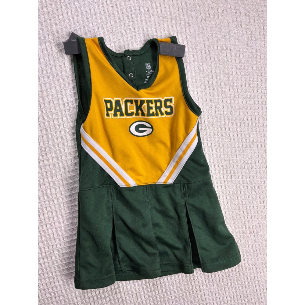 Gameday Toddler NFL Team Apparel Packers Cheerleader Dress 4T Green Gold